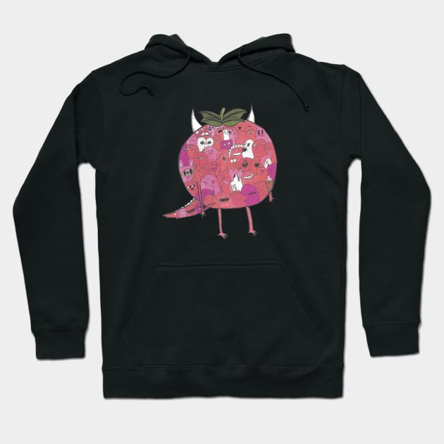 Tomato Lizard Hoodie by b_taco_designs